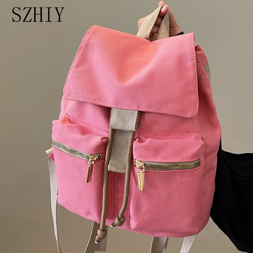Interior Design School - Canvas Backpack Women Travel Bag Designer