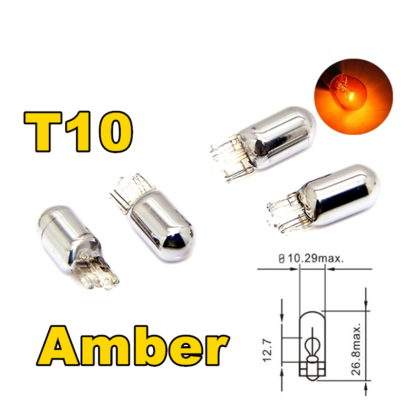 Interior Design Intern - 4pcs Amber T10 W5W 501 194