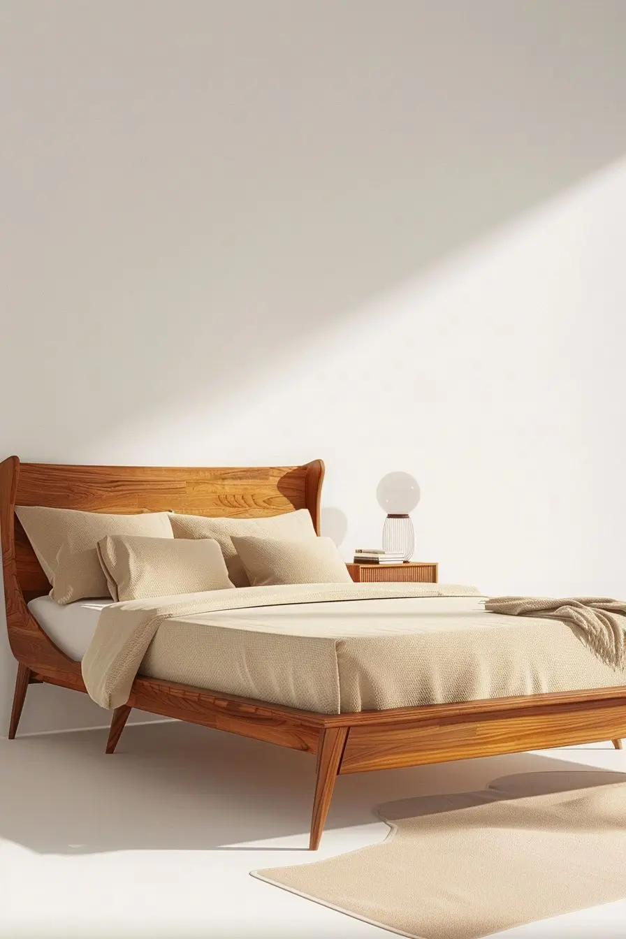 for King Size Bed Frame Custom - đánh giá và giá Interior Design Organic Modern