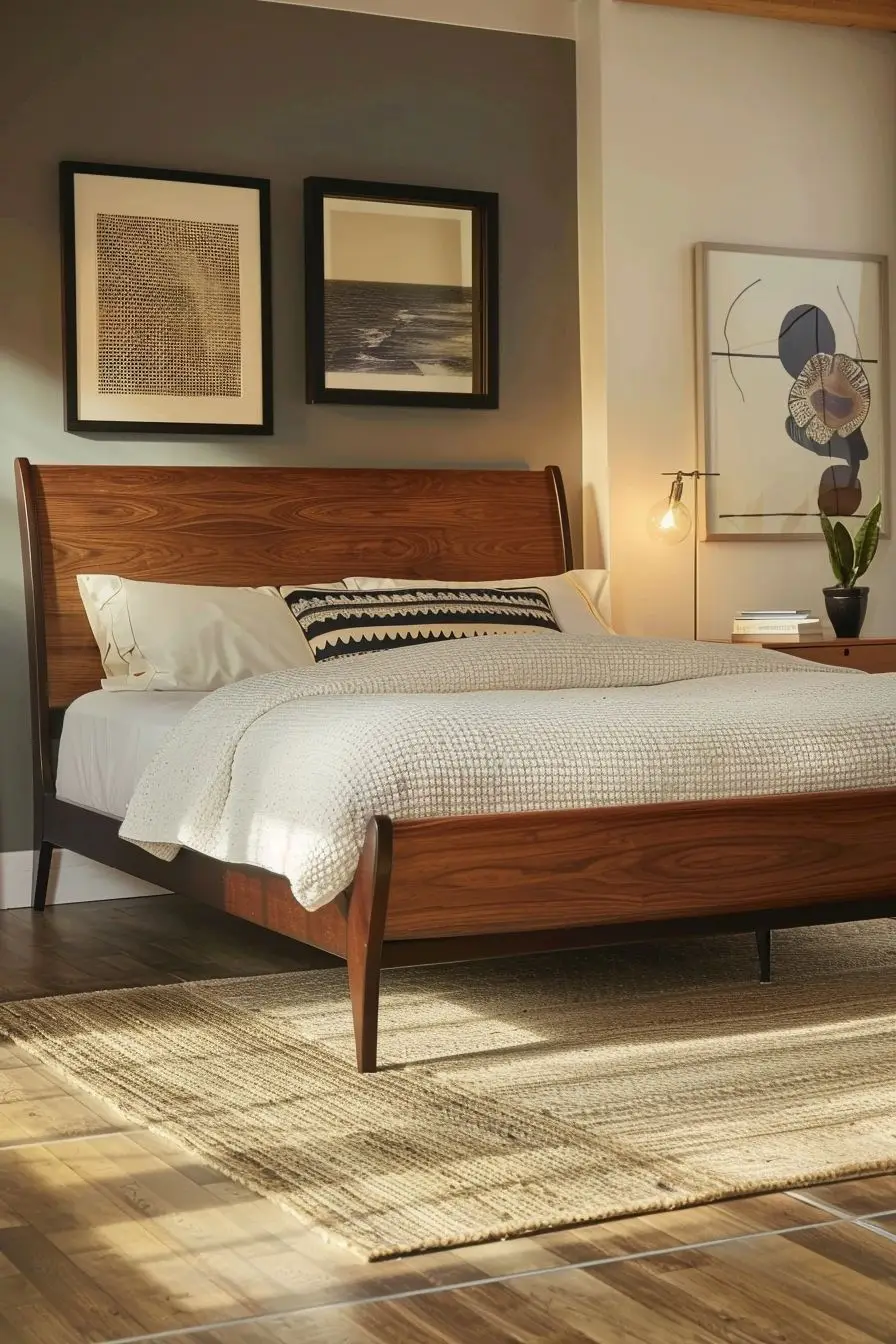 for King Size Bed Frame Custom - đánh giá và giá Interior Design Organic Modern