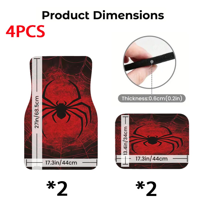 5pcs Car Floor Mats, Black Spi - đánh giá và giá Interior Design Web Free