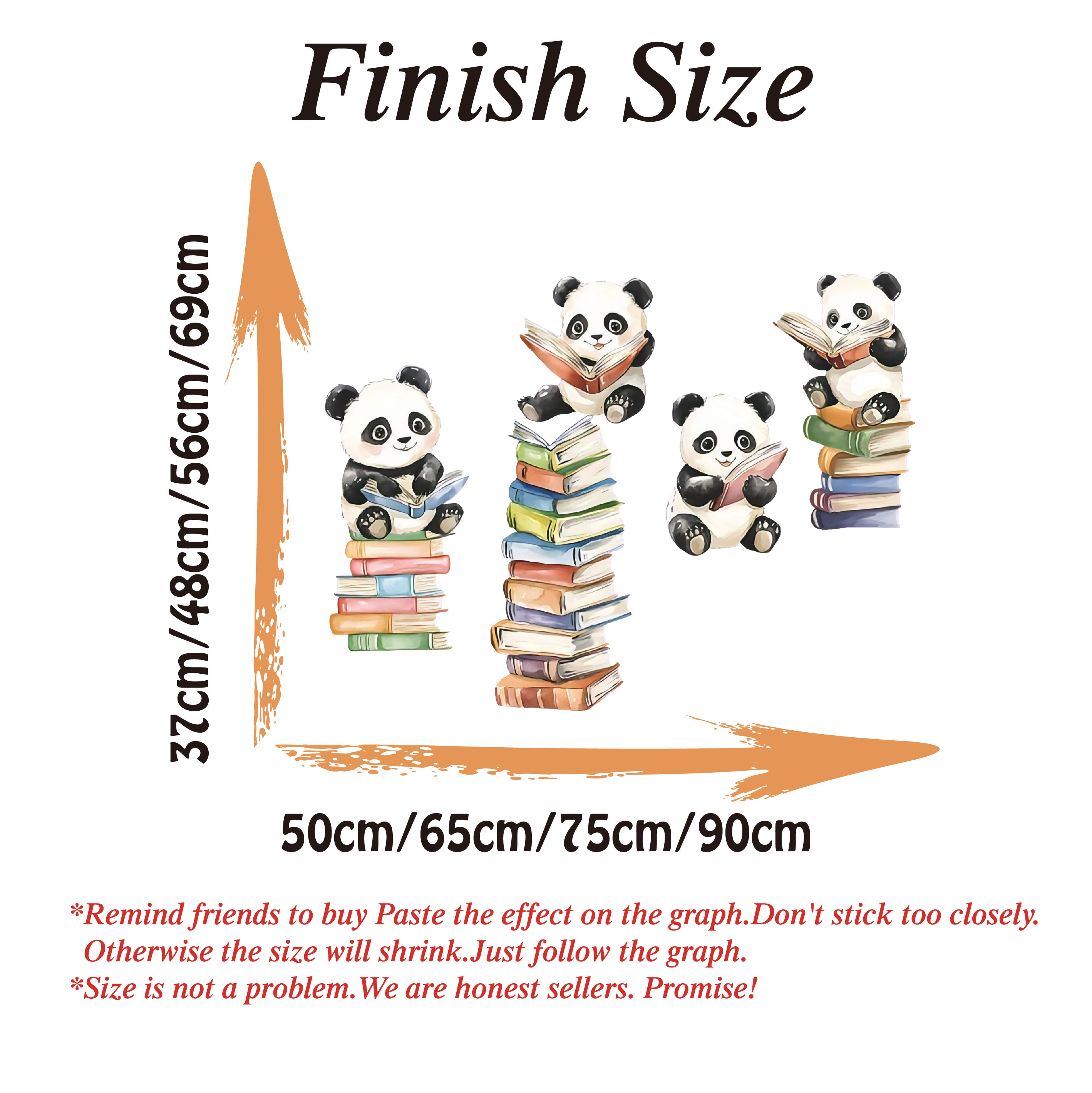 Cartoon Panda Read Book Wall S - đánh giá và giá Interior Design School
