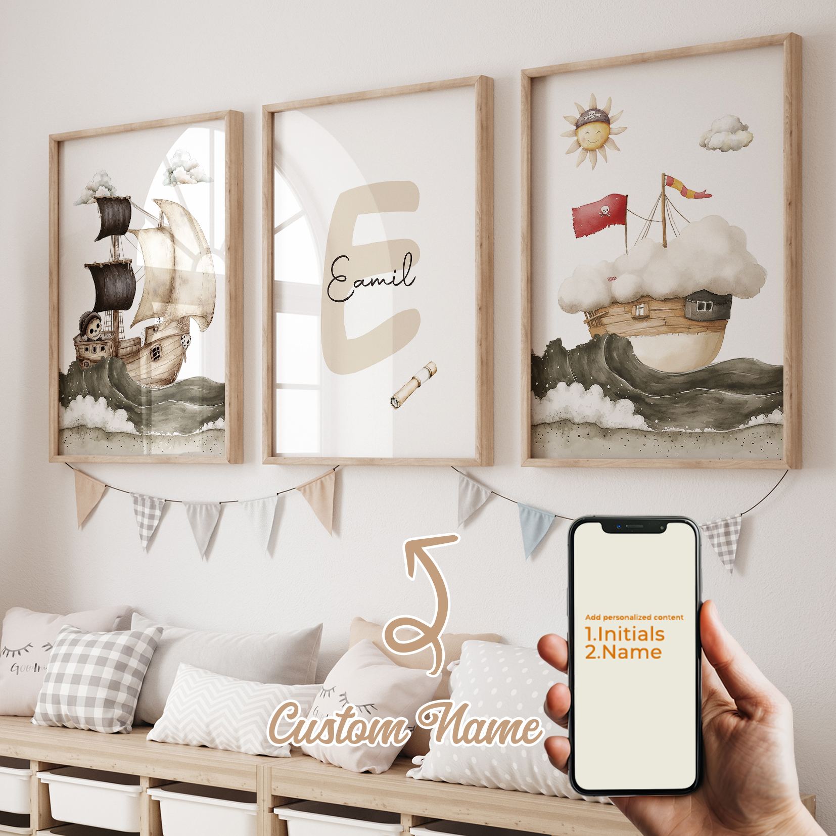 3pcs Personalized Custom Name  - đánh giá và giá Interior Design Living Room
