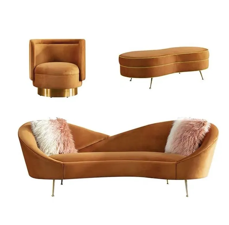 -Light Luxury Fabric 3-seat So - đánh giá và giá Interior Design Organic Modern